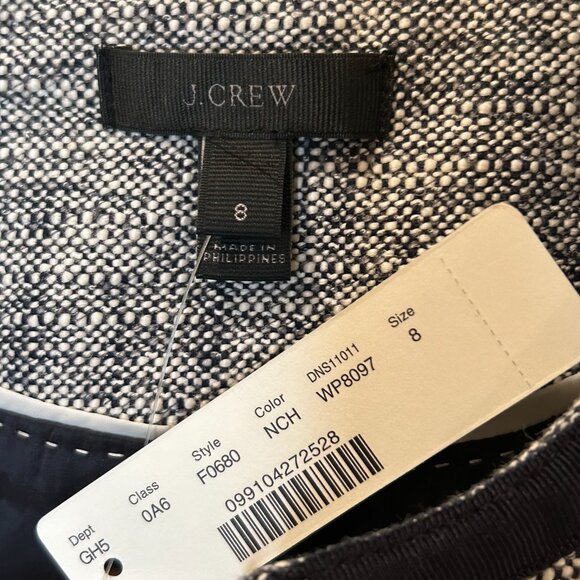 Women's J Crew Collarless Contrast Blazer - Picture 4 of 6